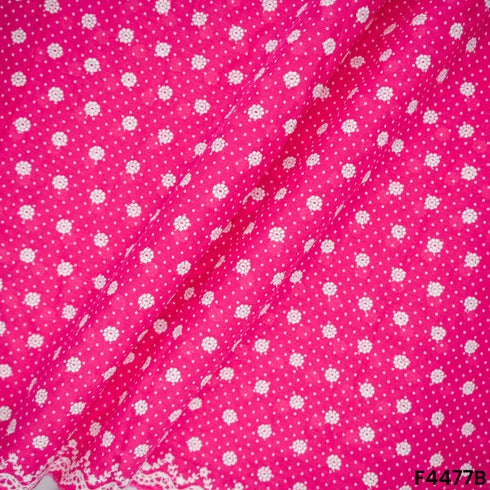 Thread Embroidered Cotton Fabric- F4477