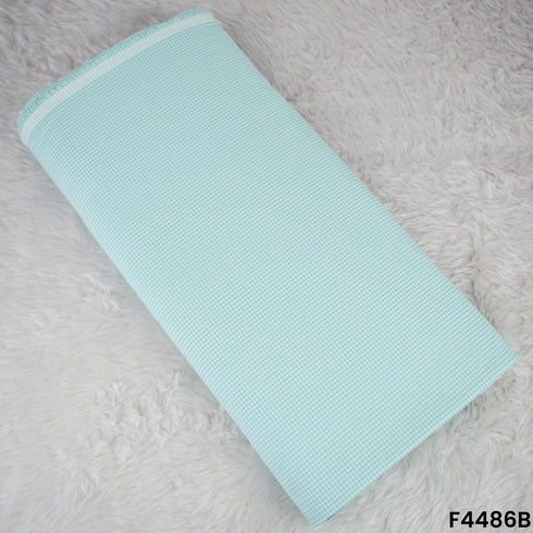 Check Cambric Cotton Fabric- F4486