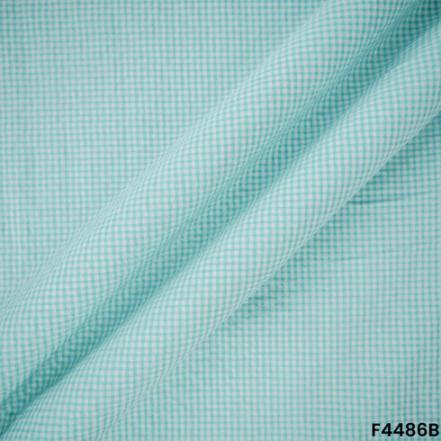 Check Cambric Cotton Fabric- F4486