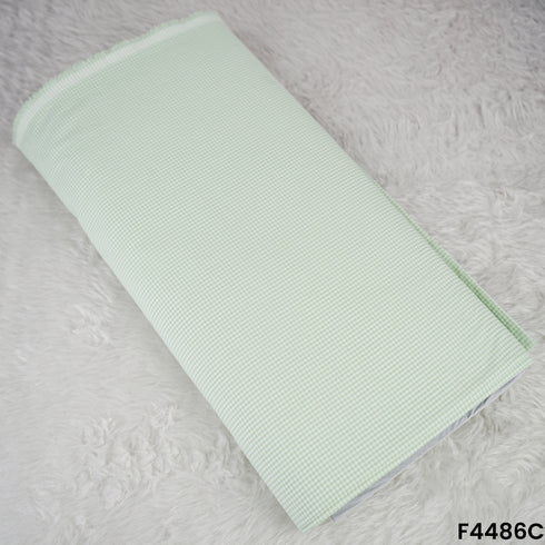 Check Cambric Cotton Fabric- F4486