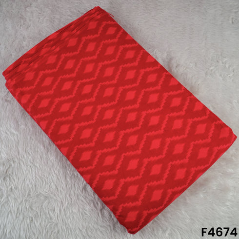 Ikkat Print Cambric Cotton Fabric- F4674