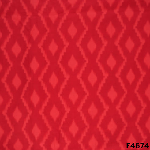 Ikkat Print Cambric Cotton Fabric- F4674