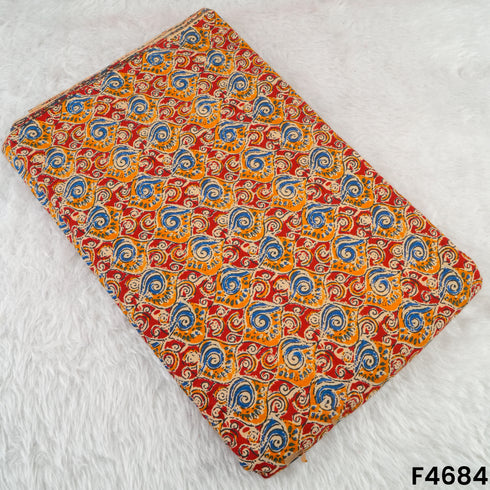 Kalamkari Print Cambric Cotton Fabric- F4684