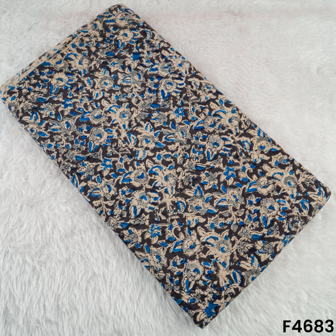 Kalamkari Print Hnadloom Cotton Fabric- F4683