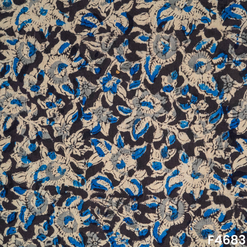 Kalamkari Print Hnadloom Cotton Fabric- F4683