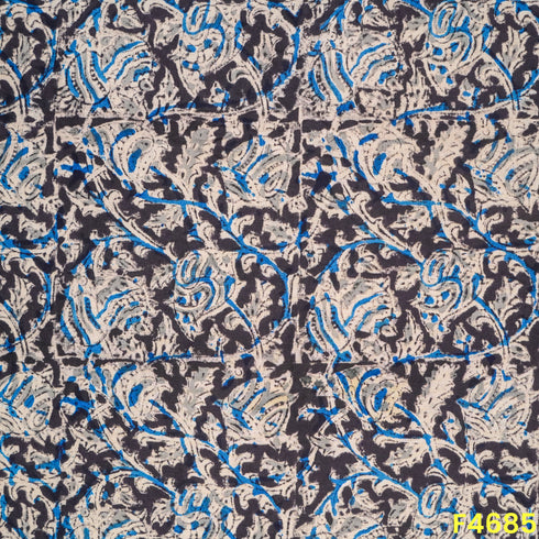 Kalamkari Print Handloom Cotton Fabric- F4685