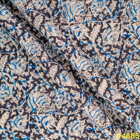Kalamkari Print Handloom Cotton Fabric- F4685