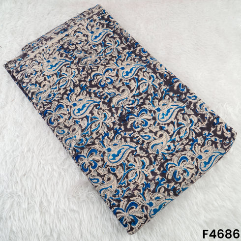 Kalamkari Print Handloom Cotton Fabric- F4686