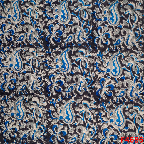 Kalamkari Print Handloom Cotton Fabric- F4686