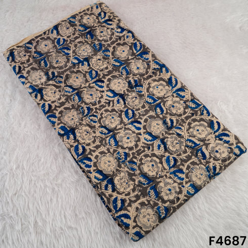 Kalamkari Print Handloom Cotton Fabric- F4687