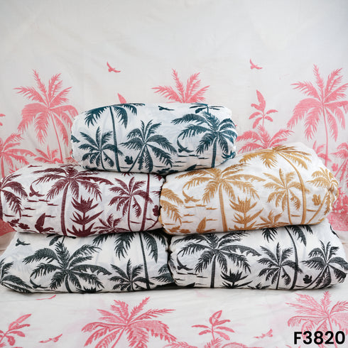 Thread Embroidered Kora Cotton Fabric- F3820