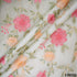 Thread Embroidered Organza Fabric- F3822
