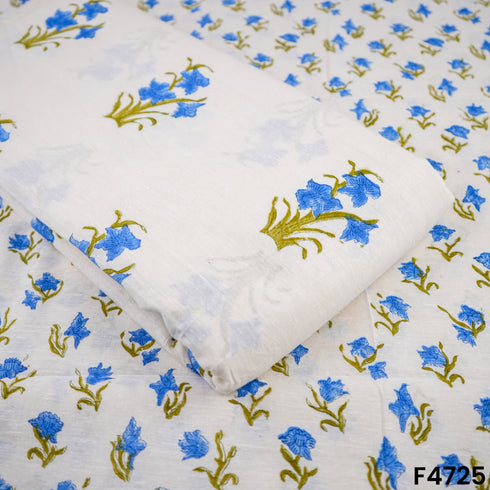 Printed Linen Cotton Fabric- F4725