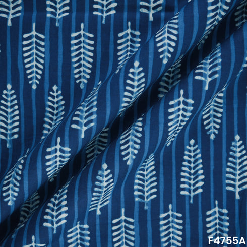 Indigo Print Cambric Cotton Fabric- F4755