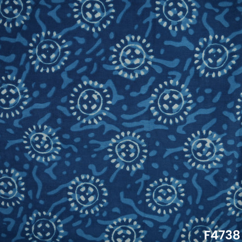Indigo Print Cambric Cotton Fabric- F4738