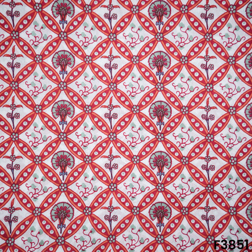 Kilol Print Cambric Cotton Fabric- F3851