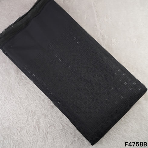 Thread Sequins Embroidered Modal Silk Fabric- F4758