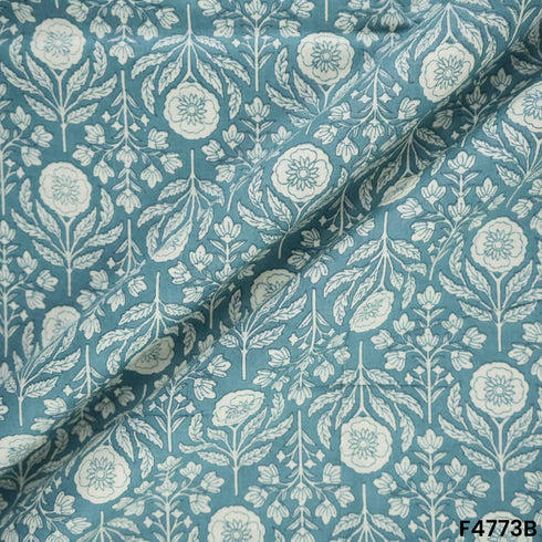 Flower Print Cambric Cotton Fabric- F4773
