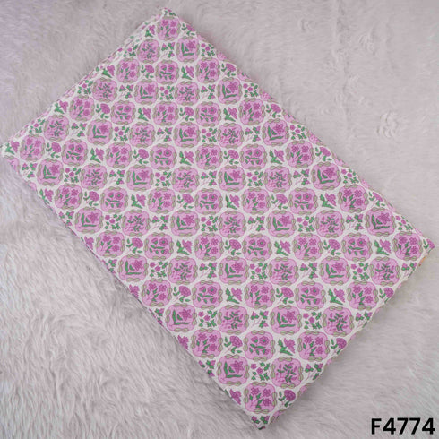 Flower Print Cambric Cotton Fabric- F4774