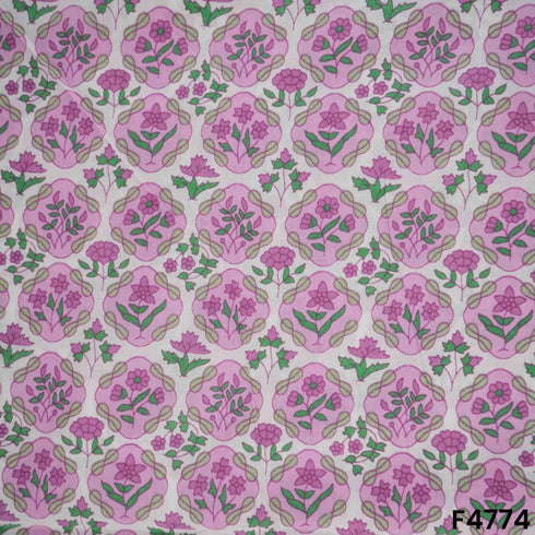 Flower Print Cambric Cotton Fabric- F4774