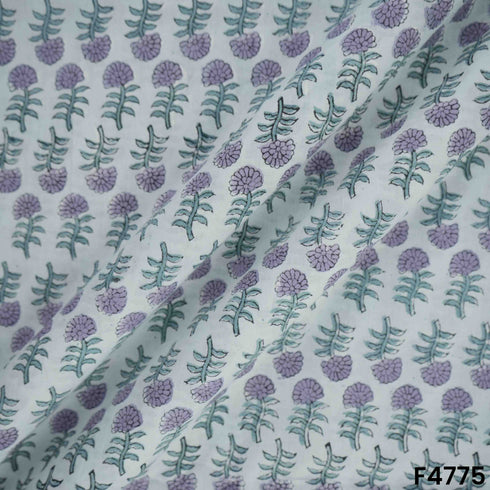 Flower Print Cambric Cotton Fabric- F4775
