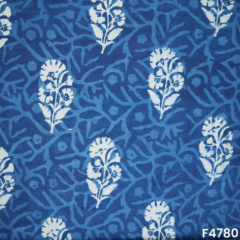 Indigo Print Cambric Cotton Fabric- F4780