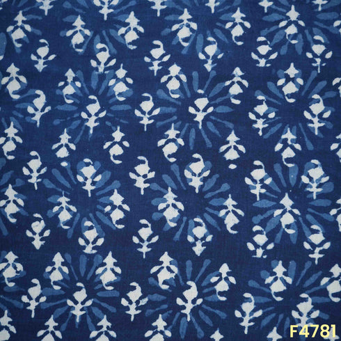 Indigo Print Cambric Cotton Fabric- F4781