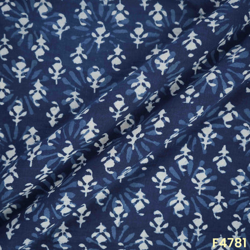 Indigo Print Cambric Cotton Fabric- F4781