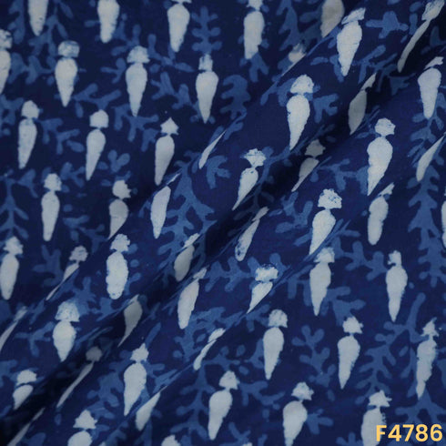 Indigo Print Modal Cotton Fabric- F4786