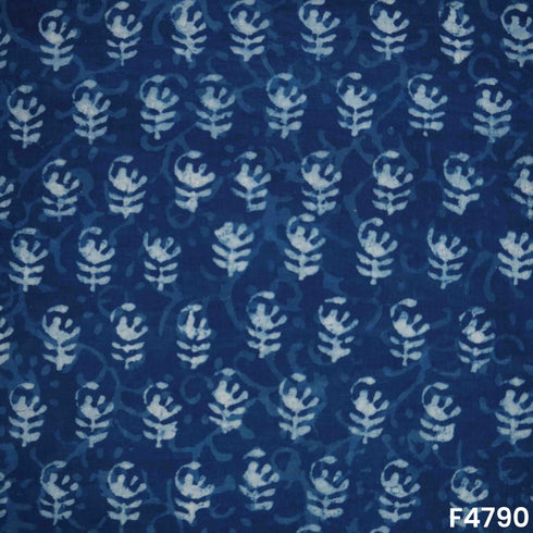 Indigo Print Cambric Cotton Fabric- F4790