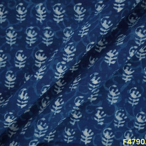 Indigo Print Cambric Cotton Fabric- F4790