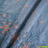 Thread Zari Embroidered Denim Cotton Fabric- F3894