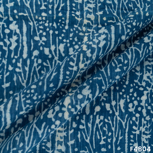Indigo Print Cambric Cotton Fabric- F4804