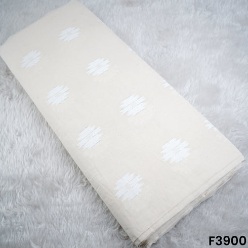 Self Jacquard Kora Cotton Fabric- F3900