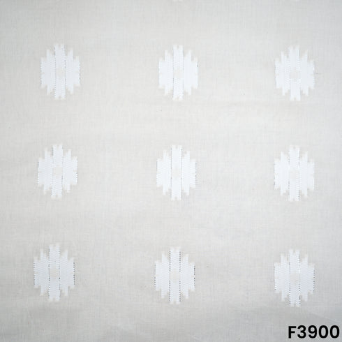 Self Jacquard Kora Cotton Fabric- F3900