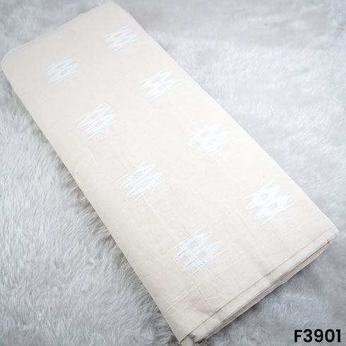 Self Jacquard Kora Cotton Fabric- F3901