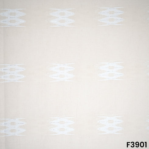 Self Jacquard Kora Cotton Fabric- F3901