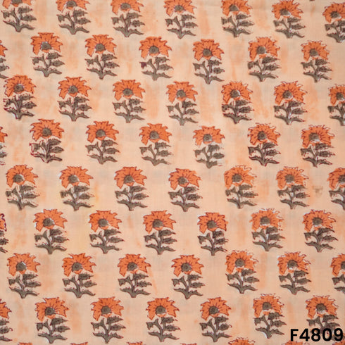 Flower Print Cambric Cotton Fabric- F4809