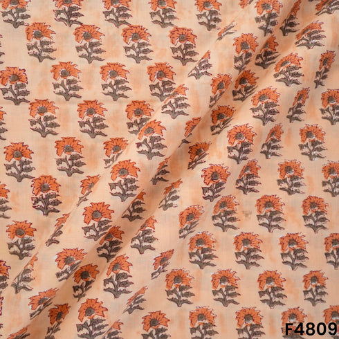 Flower Print Cambric Cotton Fabric- F4809
