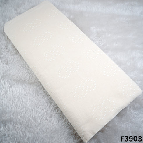 Self Jacquard Kora Cotton Fabric- F3903