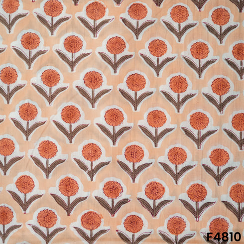 Flower Print Cambric Cotton Fabric- F4810