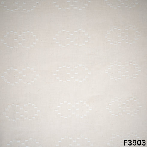 Self Jacquard Kora Cotton Fabric- F3903