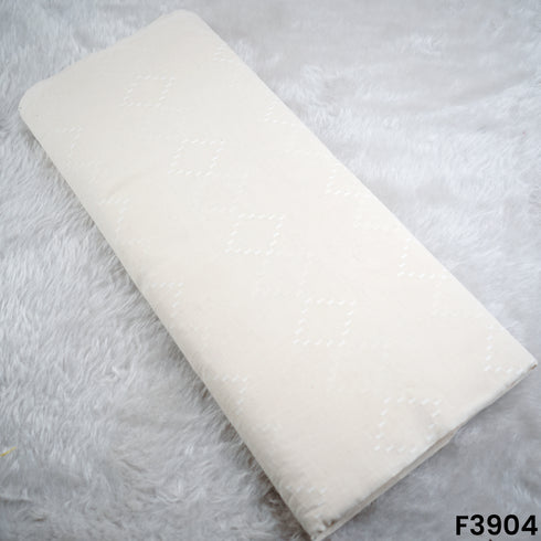 Self Jacquard Kora Cotton Fabric- F3904