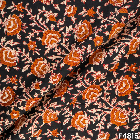 Flower Print Cambric Cotton Fabric- F4815