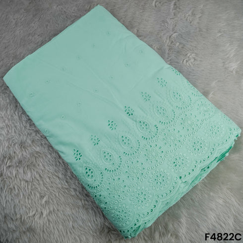 Thread Embroidered Hakoba Cotton Fabric- F4822