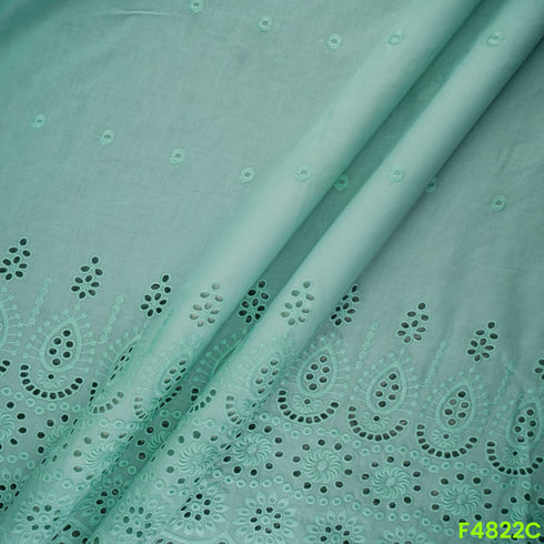 Thread Embroidered Hakoba Cotton Fabric- F4822