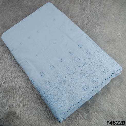 Thread Embroidered Hakoba Cotton Fabric- F4822