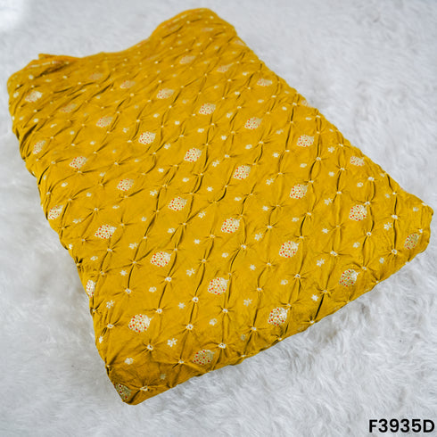 Pure bandhani silk Fabric- F3935