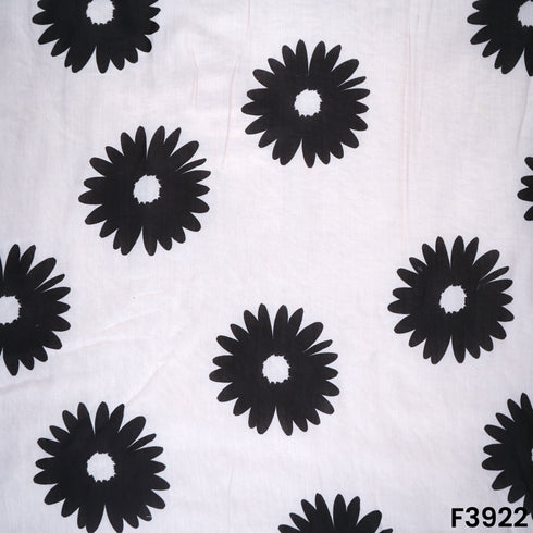 Floral Printed Mul Cotton Fabric- F3922