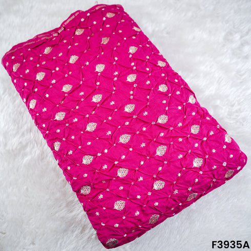 Pure bandhani silk Fabric- F3935